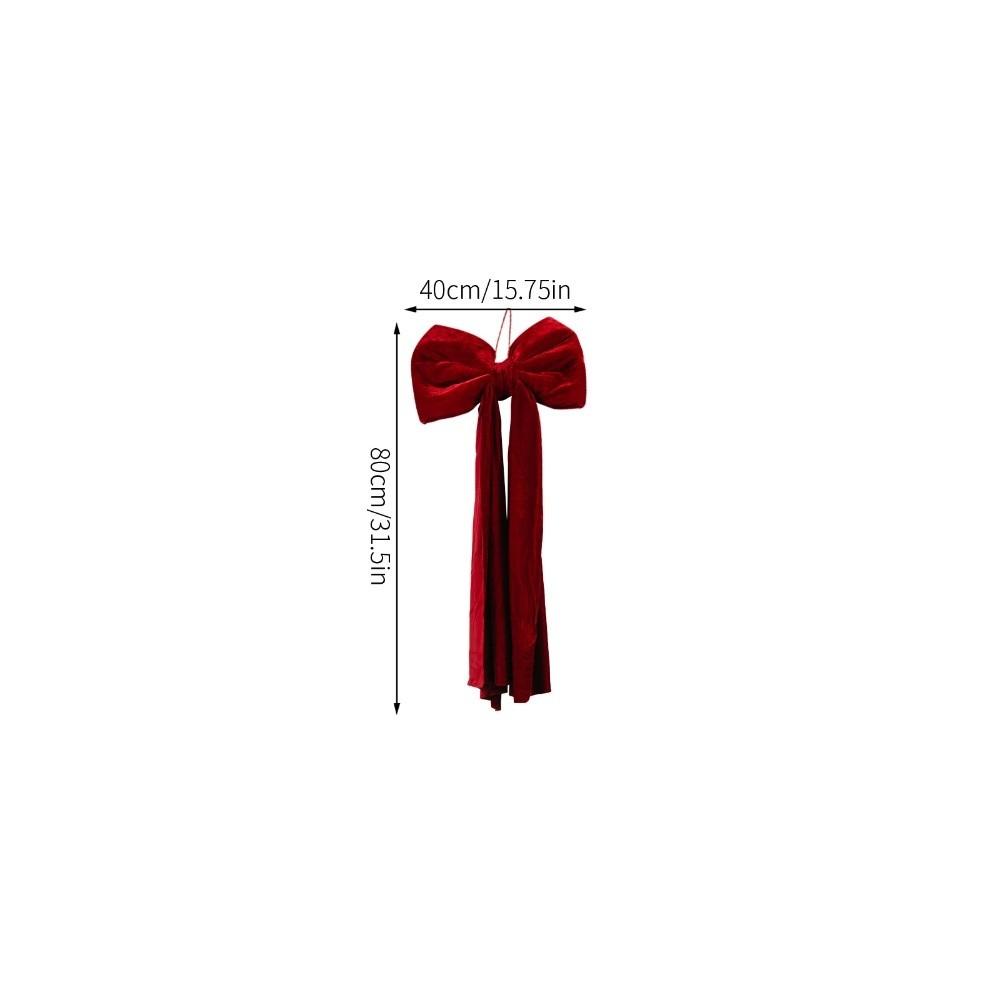 New Large Christmas Bow Decoration Red Velvet Big Ribbon Ribbon Decor Tree Topper Bow Fireplace Decor