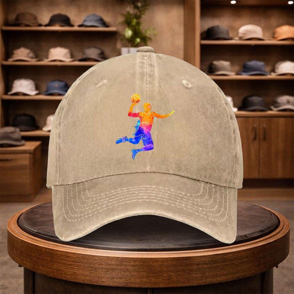 A Basketball Player Printed Baseball Cap Casual Duckbill Hat Stylish Headwear Adjustable Outdoor Cap Suitable for All Seasons