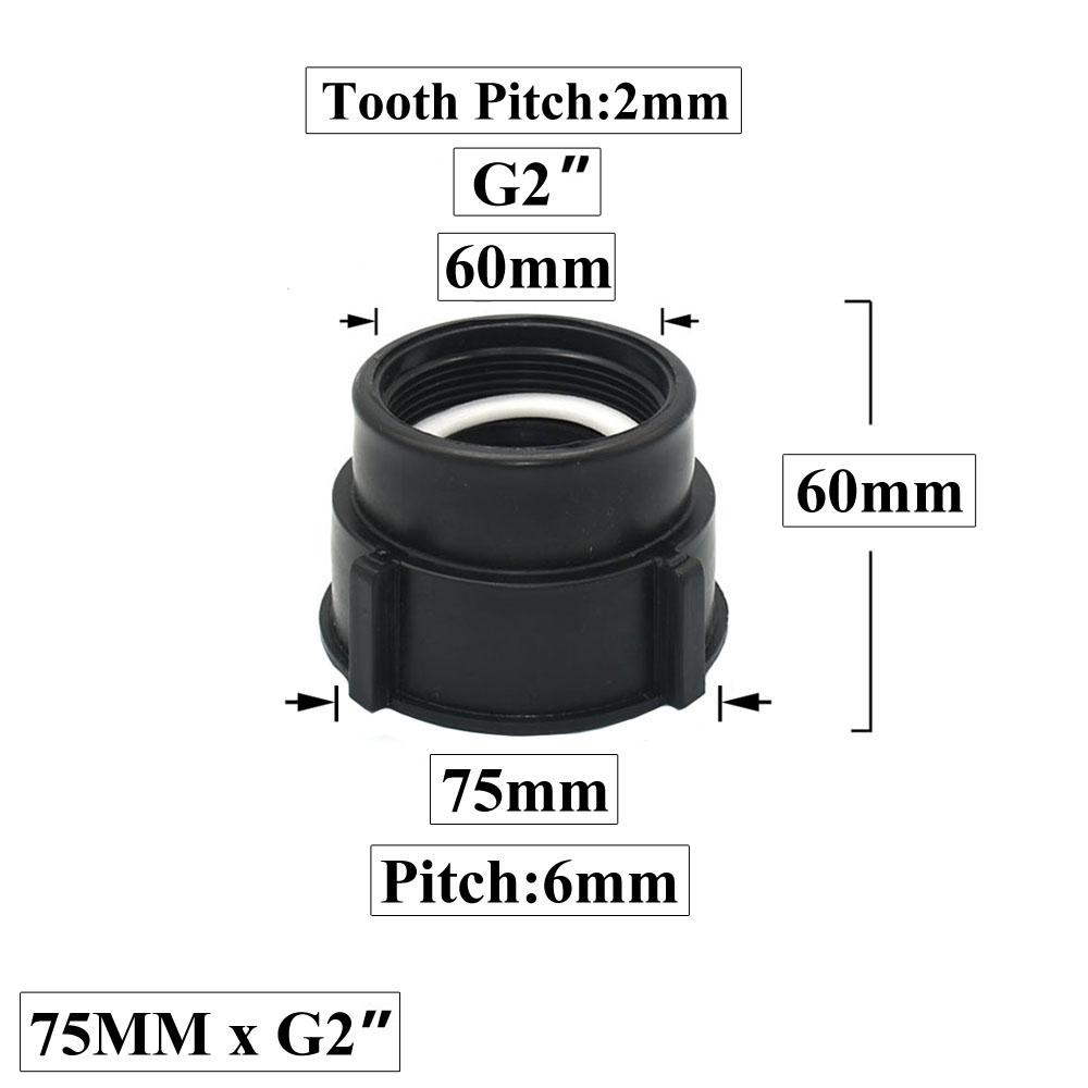 S60 To 1.5" 2" 63/75/80/100mm Thread IBC Tank Adapter Connector Garden Ton Barrel Connect Faucet 1000 Liter IBC Tank Fitting