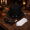 Halloween Chapeau de Magicien Cravate Gants Ensemble d'Accessoires de Costume 530