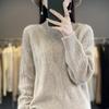 Women's Wool Blend High Neck Chunky Knit Sweater - Warm, Thick, Skin-Friendly Autumn/Winter Ready-to-Wear Arrival