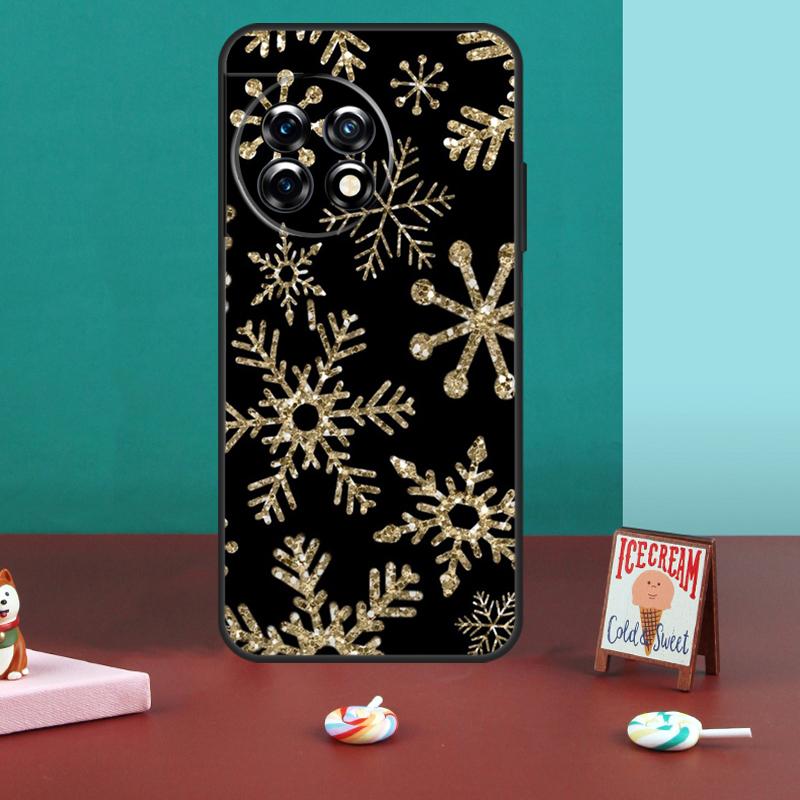 Christmas Snowflakes Case For OnePlus 10T 11 8 9 10 Pro 8T 9RT 10R OnePlus Nord CE 2 3 Lite 2T N10 N20 N30 Cover