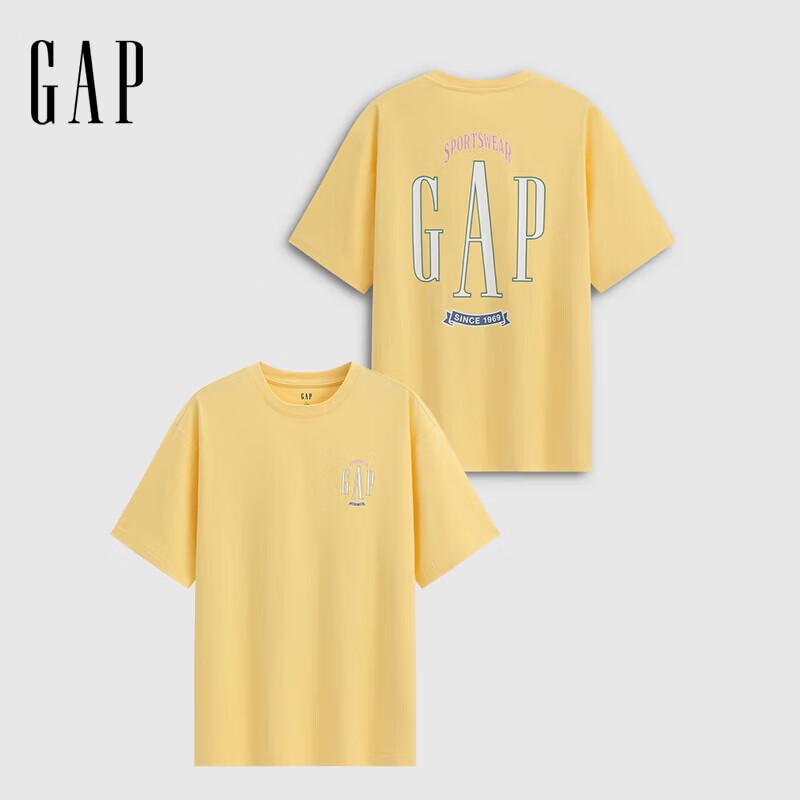 GAP Unisex Logo Print Loose Short Sleeve T-Shirt 185/104A
