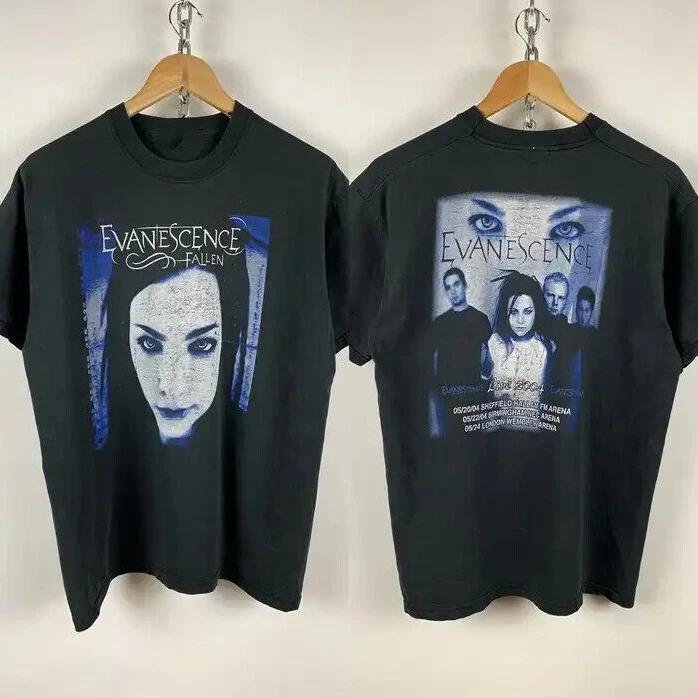 Винтажная футболка с графикой рок-группы Evanescence Fallen Tour S