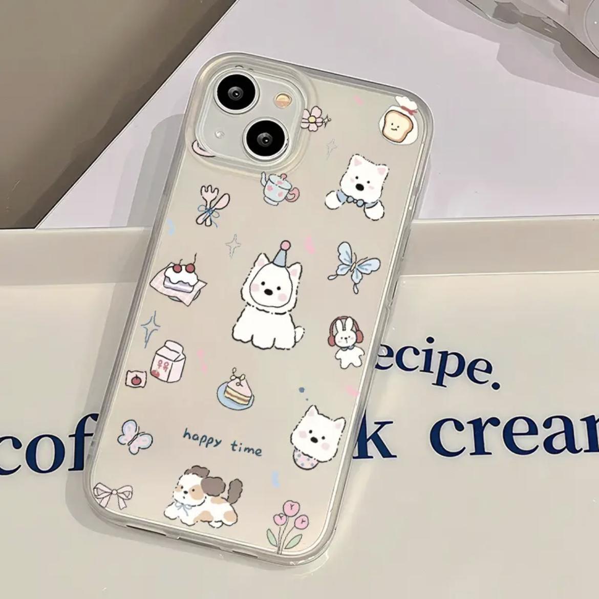 

Frosted Fun Cake Puppy Soft Shell Case for iPhone 13 to 17 Pro Max Apple 13 Pro Max
