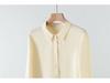 2025 Spring Women's Long Sleeve Silk Blouse - Luxurious Mulberry Solid Color Shirt