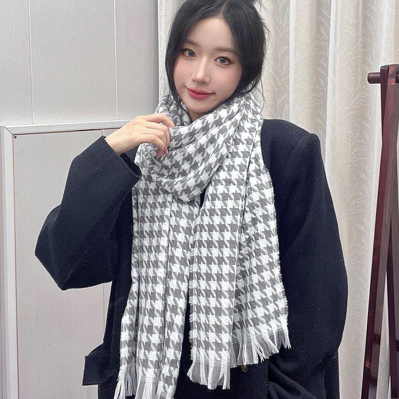 Qiandongge Scarf Shawl Dual-purpose Women's Autumn and Winter Thickened Warm Scarf Men's Clothing Gifts Live Broadcast Benefits
