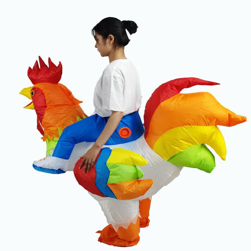 Parent-Child Halloween Chicken Inflatable Costume for Festival Party