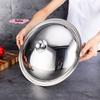 1PC Universal Stainless Steel Round Pot Lid Smooth Edge 10-32cm Frying Pan Cover Dishwasher Safe for Skillet Wok Pot