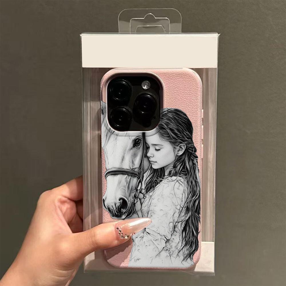 

Horse-hugging Girl Phone Case For IPhone 17 17Air 16 15 14 Plus 13 Pro Max Case For IPhone 11 12 Cover Funda Bumber Coque iphone 16 Plus