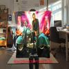 French legendary rock singer and actor Johnny Hallyday blanket soft home furnishing nap decoration four seasons warm Sherpa blanket U17