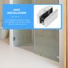 2 Pcs Aluminum Alloy Door Guides Anti Swing Sliding Door Parts Glass Door Accessories Bottom Mount Guide Track Shower Door
