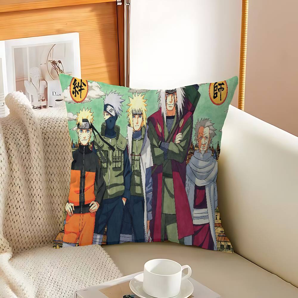 Anime N-Narutos-Japan Maple Design Cushion Cover Happy Autumn Harvest Decor Holiday Decorati Pillow Cover