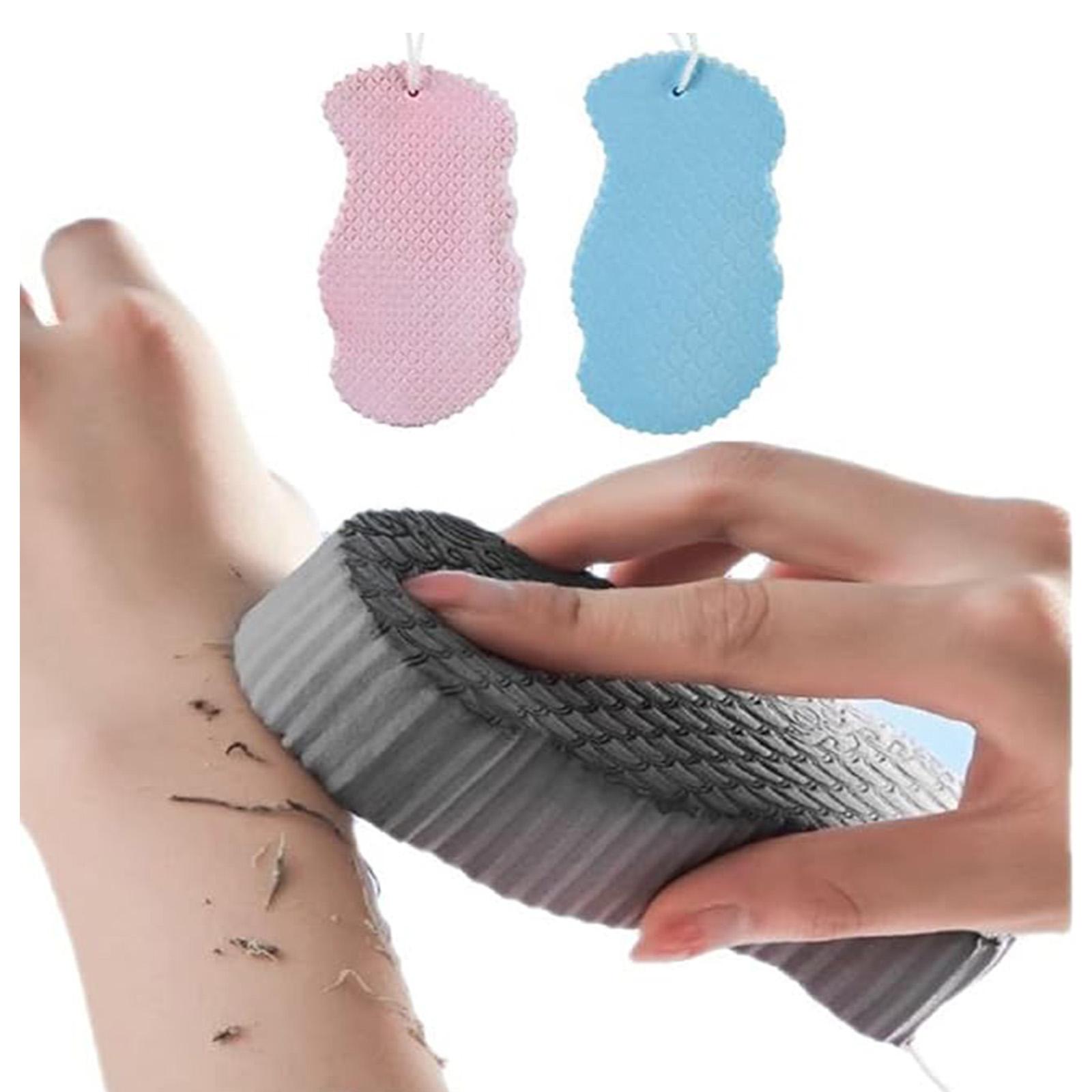 

Волшебная отшелушивающая губка для ванны, 3D супермягкая отшелушивающая губка для ванны, безопасная для кожи и многоразовая для взрослых, детей и беременных женщин. (Синий + розовый)