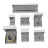 Elegant White Weicai Pattern Jewelry Box with Leather Grain Finish