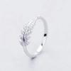 New Korean Exquisite Crystal Flower Fashion Temperament Sweet Versatile Love Opening Female Custom Jewelry