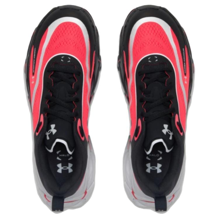 Under Armour Halo Racer Abrasion Resistant Breathable Low top Running Shoes Men's Black Red 6007639-002