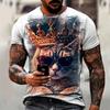 Cat Printed 3D  T-shirts for Men Oversized Short Sleeve Japanese Style Graphic Men's Clothing Fashion Pullover T Shirts Men