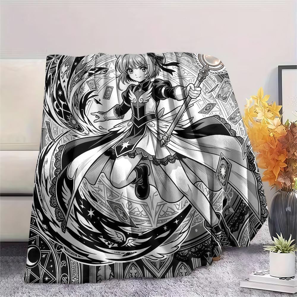 

Cardcaptor Sakura Kinomoto Sakura Theme Collection flannel blanket, stylish for home decor, great gift choice 75x90cm