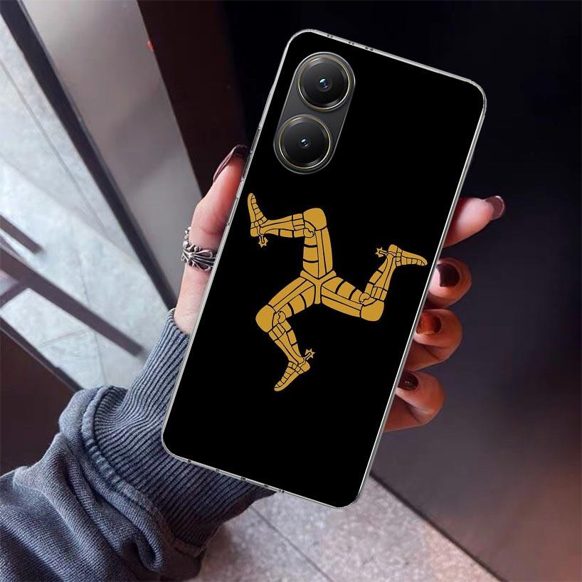 Isle of Man Coat of Arms Phone Case For Xiaomi Poco X7 X6 X5 Pro F7 Ultra Redmi 15C 15 13 13C 12 12C 10 10A 10C 9 9A 9C 9T Shell
