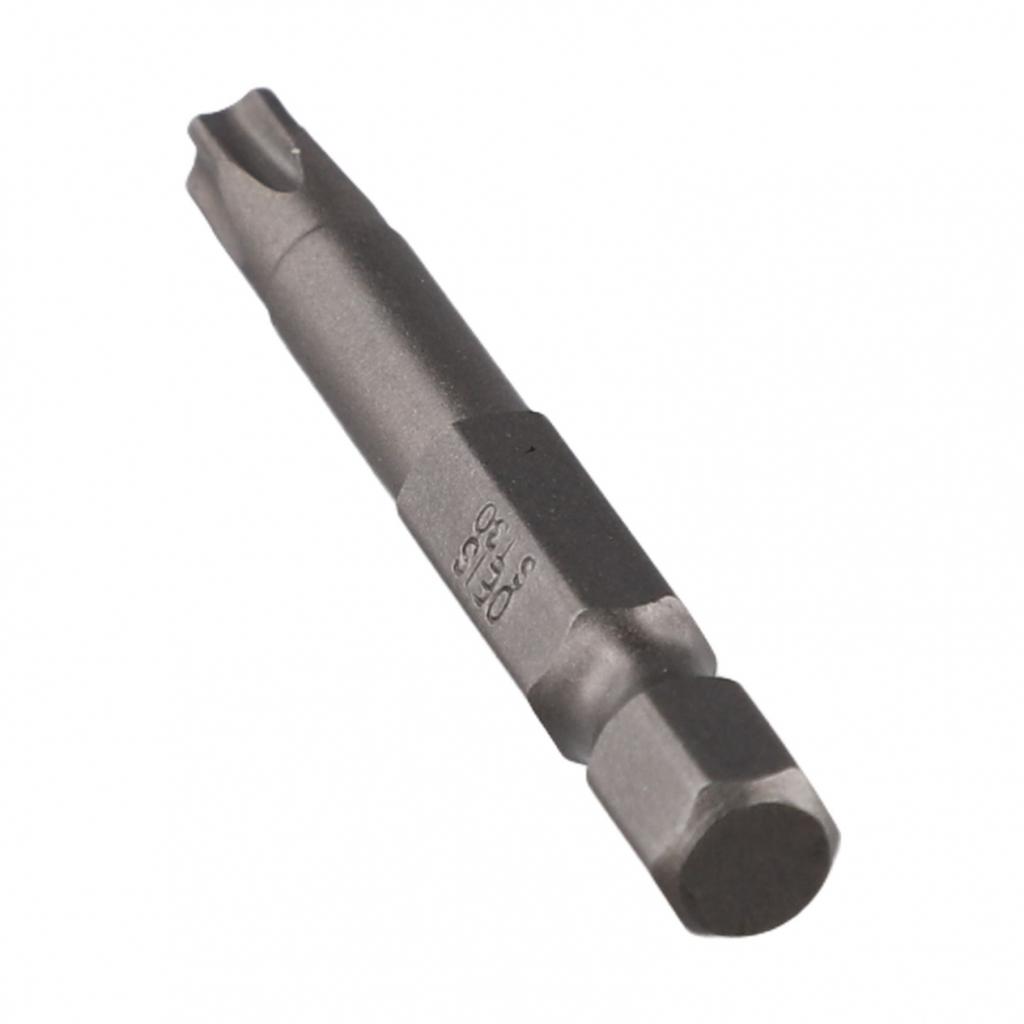 Magnetic Five Point For Torx Bit 50mm 14 Hex Shank with Hole for T8 T40 Sizes