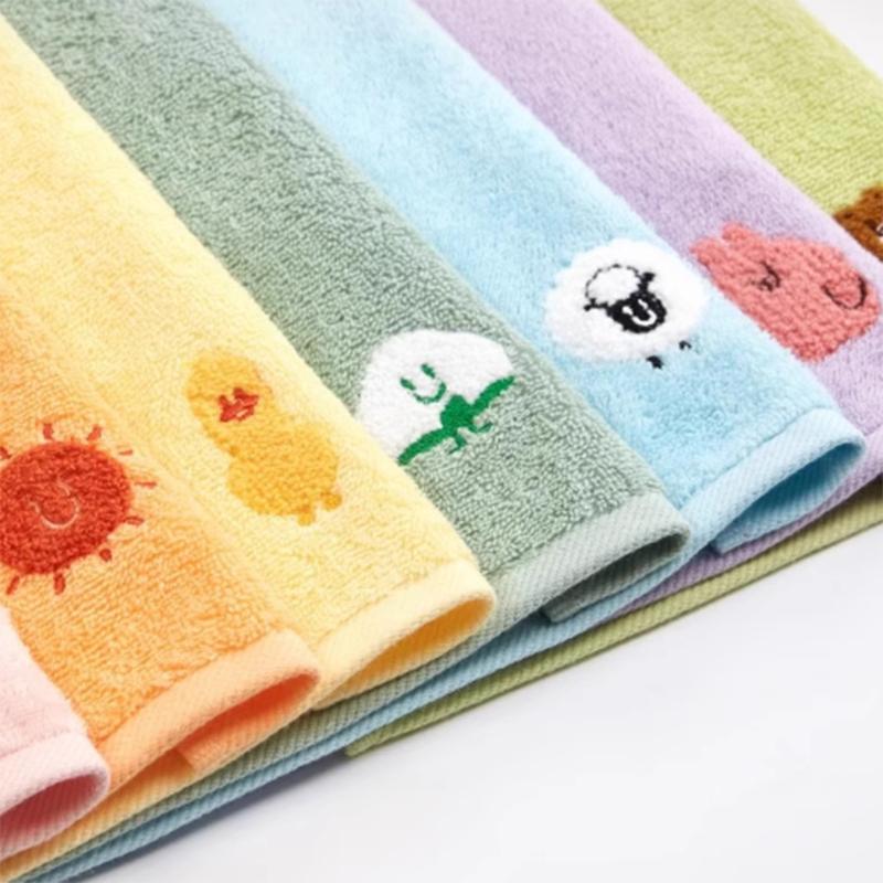 Cotton Baby Saliva Towel 25x50cm Embroidered Hand Towel Face Wash Towel for Infants Soft Absorbent Saliva Control Towel