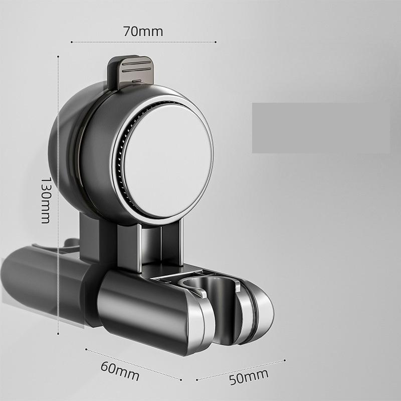 Shower Head Support Mural Douche Suction Cup Holder 360° Adjustable Plating Shower Rail Head Holder Bathroom Wall Mount Bracket