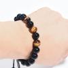 Obsidian Agate Tiger Eye Handmade Mens Beaded Bracelet For Travel Gift