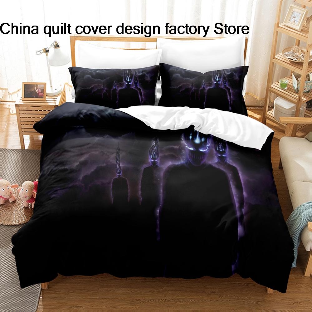 3D Print Terror of Orion Space Monster Bedding Set 3Pcs Sci Fi Alien Duvet Cover Set with Pillowcases for Men Bedroom Decor