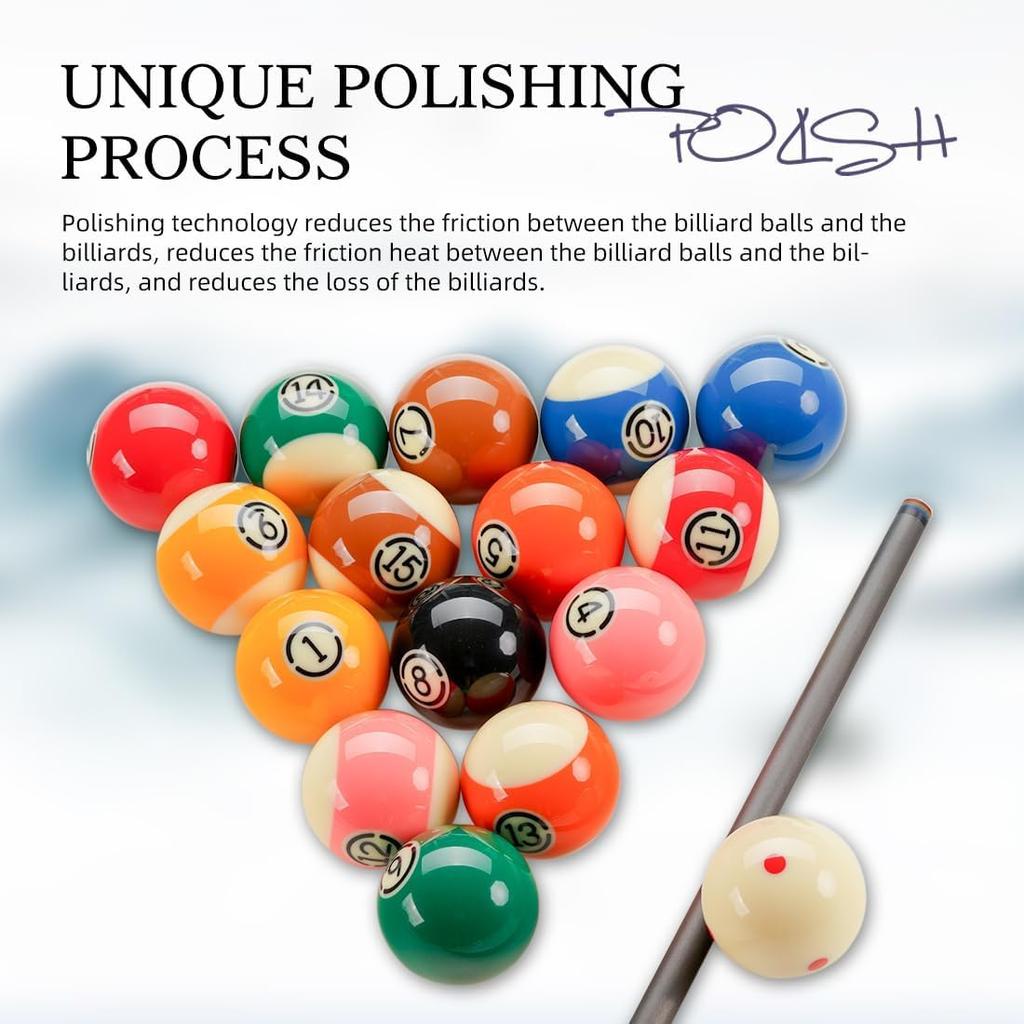 KONLLEN Billiard Pool Table Inch Regulation 16 Pool Billiard Set AXD-1TH Balls, Accessories, 2-1/4 Size, Balls,
