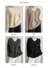 Women's V-Neck Loose Pullover Sweater, 2025 Autumn/Winter Wool Knit Outerwear