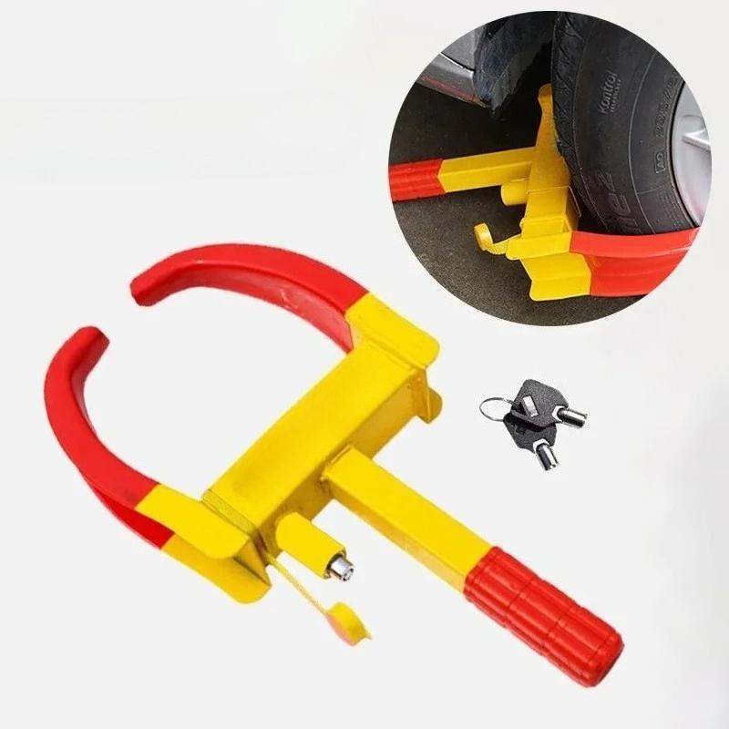 Heavy Duty Tire Lock Wheel Clamp, Portable Anti-Theft Car Truck Trailer Tire Claw Lock, Universal Auto Security Accessory