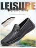 Men's Casual Leather Moccasins - 2025 Autumn, Breathable, Soft Sole, Slip-On Driving Shoes