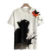 T-shirt da uomo estiva girocollo con stampa 3D
