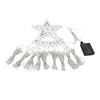 Christmas Tree Waterfall Lights Solar 350LED 8 Modes Waterproof Waterfall String Lights With Remote