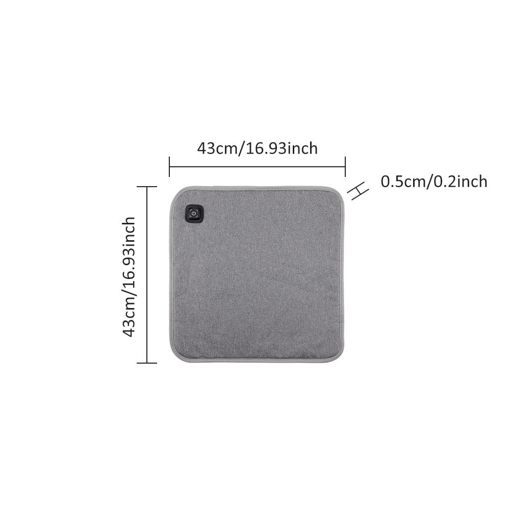 5V Usb Electric Heating Pad Heated Seat Cushion 3 Levels Temperature Camping Chair Heated Mat For Outdoor Camping Office