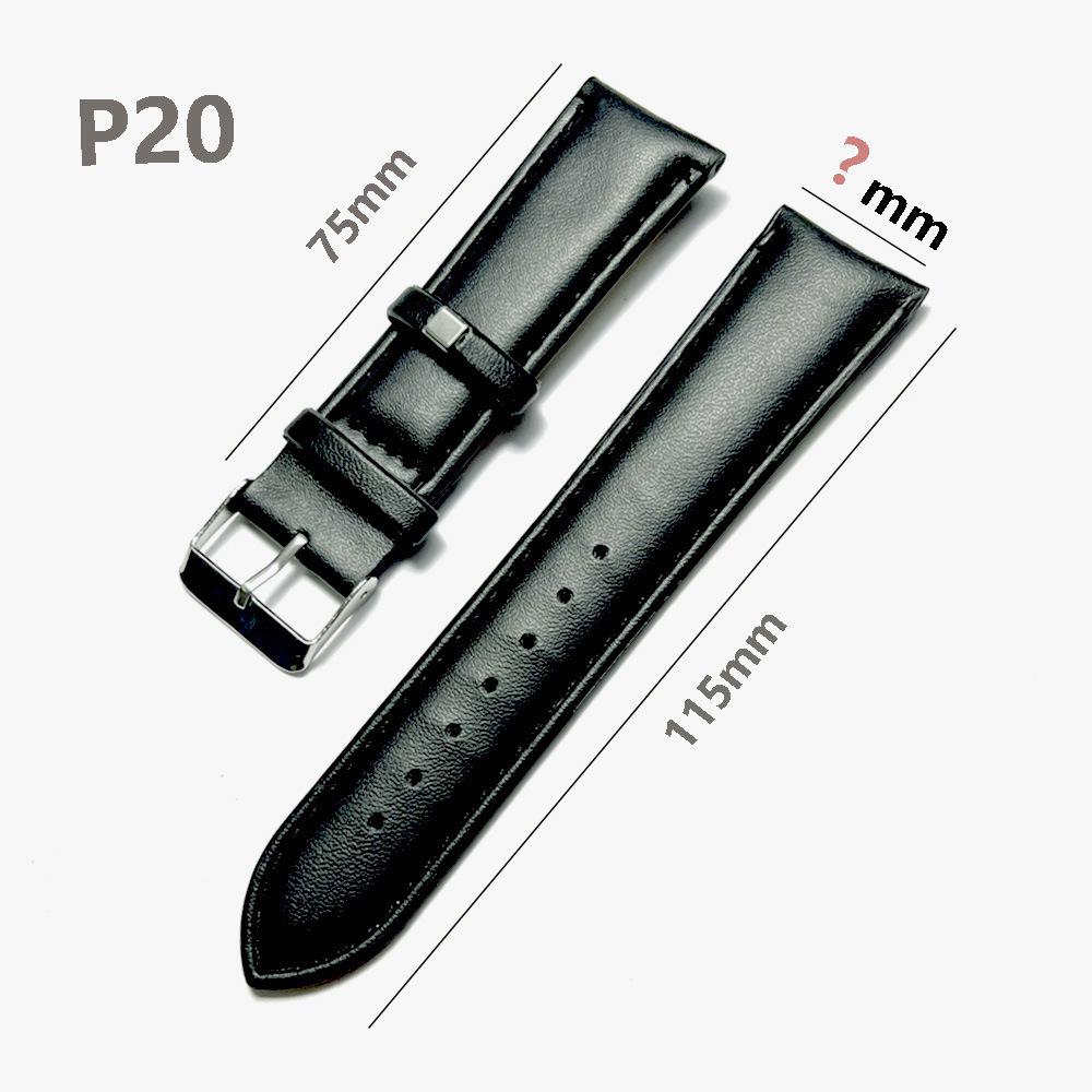 Lychee Grain Faux PU Leather Watch Strap 14-24mm Wristband