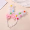 Hair Hoop Flower Decor Bunny Ears Design Headband Cosplay Birthday Photography Props Easter Party Headgear