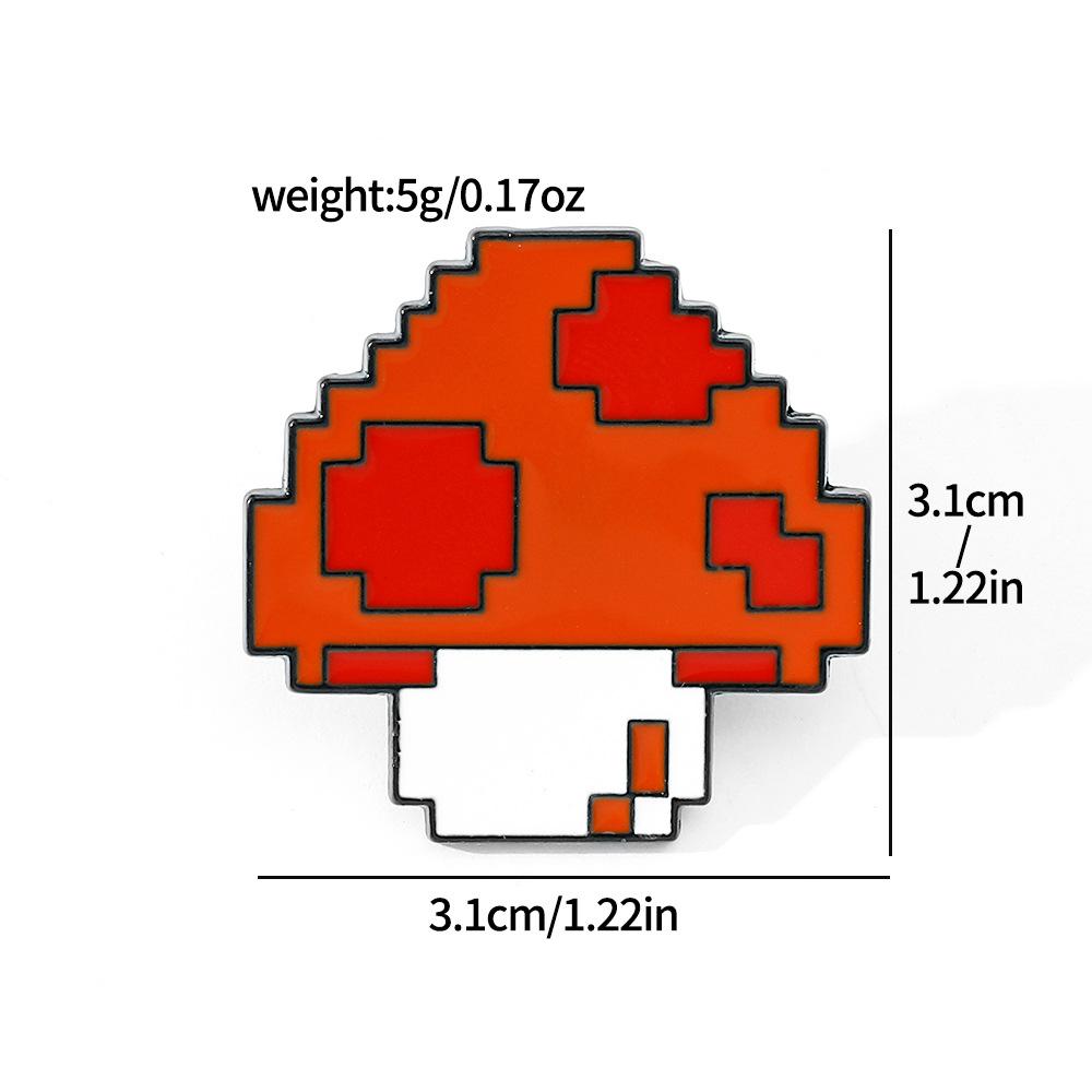 Креативная Личность Пиксельный Стиль Брошь Марио Супер Марио Гриб Принцесса Дом Металлический Значок