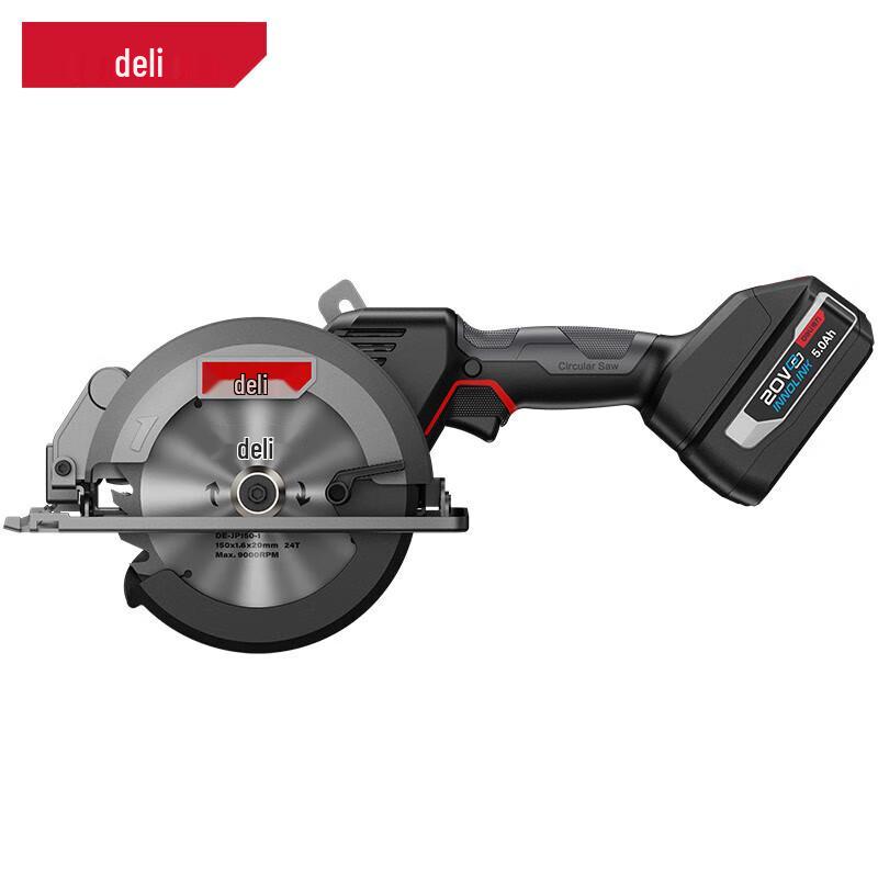 

Deli 20V Brushless Cordless Circular Saw with Dual 5Ah Batteries CN plug (adapter included)