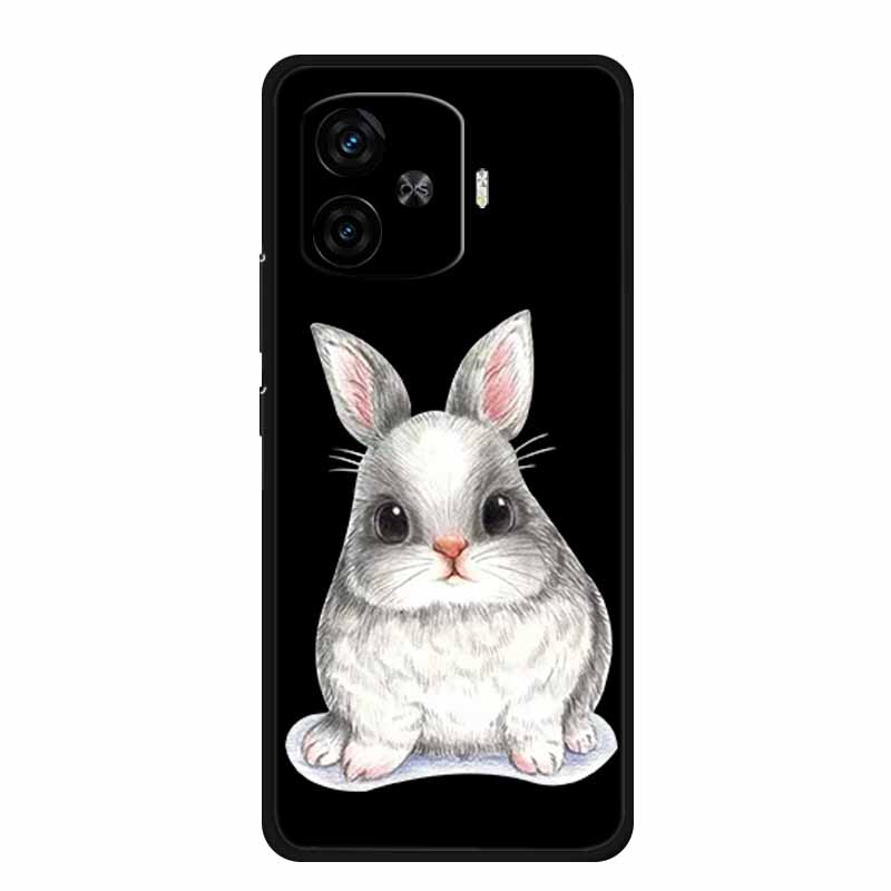 Black Silicone Case For Vivo iQOO Z9 Turbo Plus Case Z 9 Turbo Coque Soft Back Cover For Vivo iQOO Z9 Turbo Phone Case Cartoon