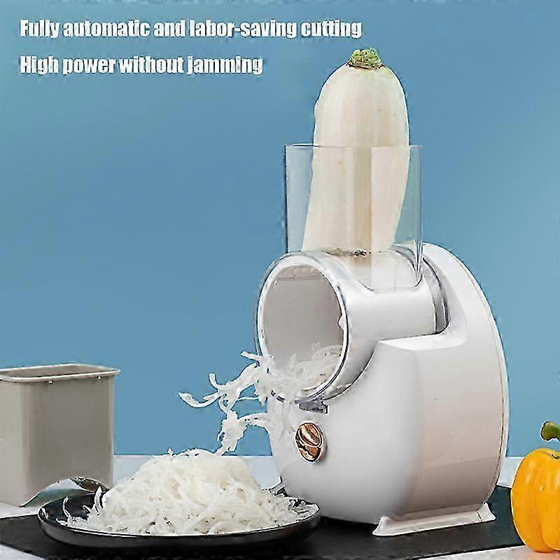 3 In 1 Multifunctional Electric Vegetable Cutter Automatic Vegetable Cutter Slicer Potato Grate Shredded Graters with 3 Blades