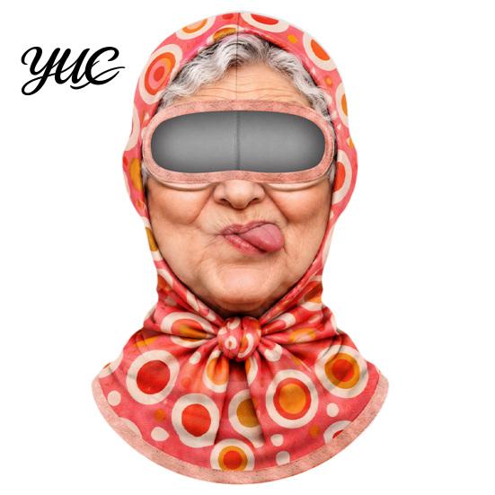 Funny Face Balaclava Baby Mask, Breathable Ice Silk Cover, Anti-Slip Covering Full Protection Neck Gaiter for Outdoor Cycling Riding Sun Mask