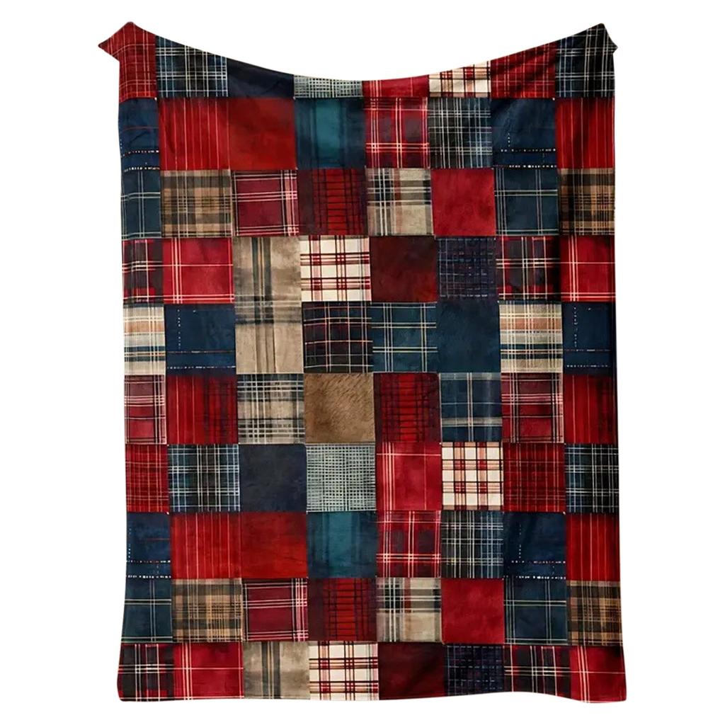 Thick Flannel Christmas Printed Blanket