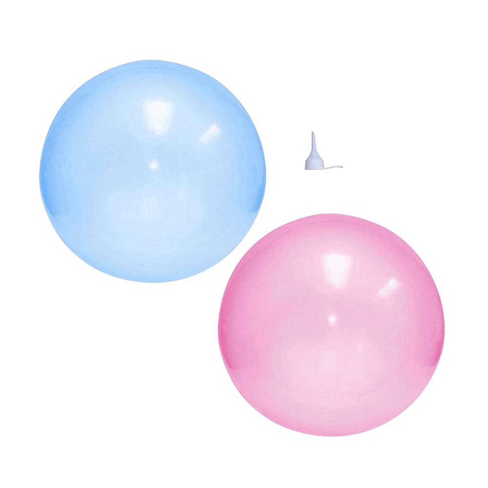 

Digital Land Strong Big Ball Набор из 2 синих и розовых водных шаров Гигантские шары для вечеринки в саду на открытом воздухе в помещении