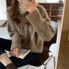 Korean Fashion Twisted Cardigan Sweater Women O Neck Single-breasted New Knitted Office Retro Coats Female Autumn Winter Solid Color Casual Jackets