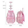 3pcs/Set Children Rolling Luggage Backpack For Teenagers Girls Travel Trolley School Bags With Wheels Students Wheeled Backpack
