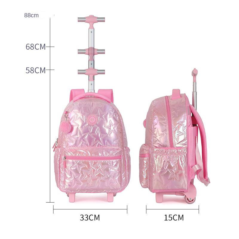 3pcs/Set Children Rolling Luggage Backpack For Teenagers Girls Travel Trolley School Bags With Wheels Students Wheeled Backpack