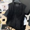 Colete de Verão Masculino Sem Mangas Estilo Americano High-Street Lavado Desgastado Camiseta Casual Juvenil de Corte Solto