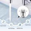 2025 Upgraded Bathroom Sink Stopper Hair Catcher, Stainless Steel Floor Drain Strainer, Pop-Up Sink Drain Strainer with Removable Strainer Basket,